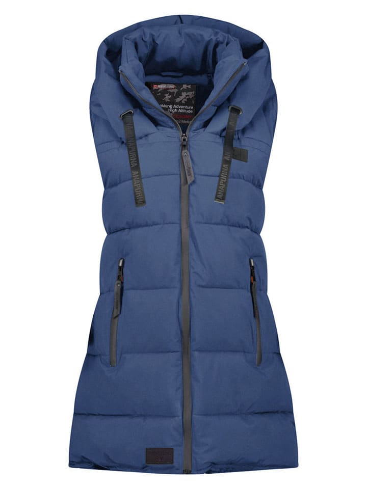 ANAPURNA Kamizelka pikowana "Dolbana" w kolorze granatowym rozmiar: M