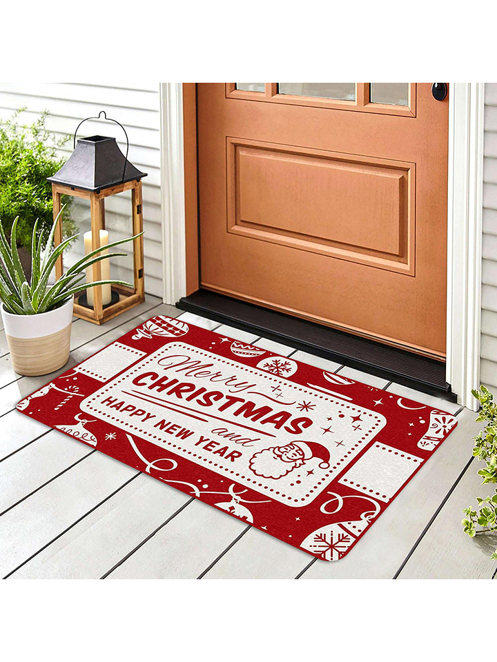 Conceptum Hypnose Wycieraczka w kolorze biało-czerwonym rozmiar: 40x70 cm