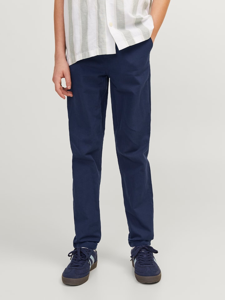 JACK & JONES Junior Spodnie chino "Kane" w kolorze granatowym rozmiar: 170