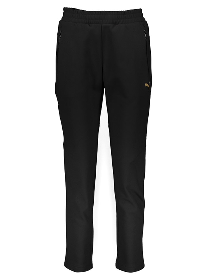 Puma Spodnie dresowe "V-Gold Tricot" w kolorze czarnym rozmiar: M