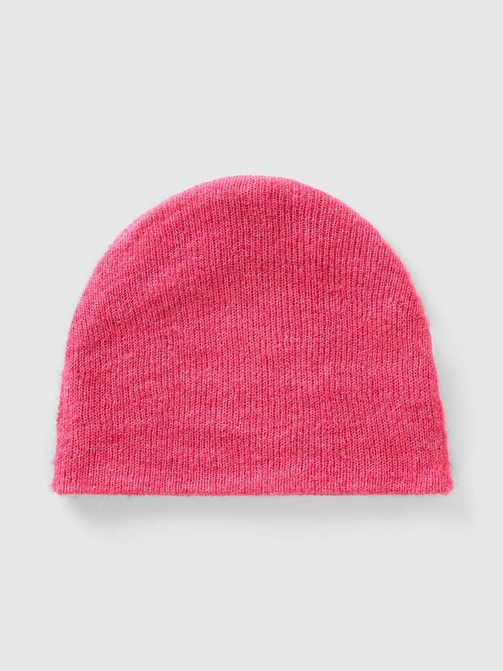 Benetton Dwustronna czapka beanie w kolorze różowym rozmiar: 168