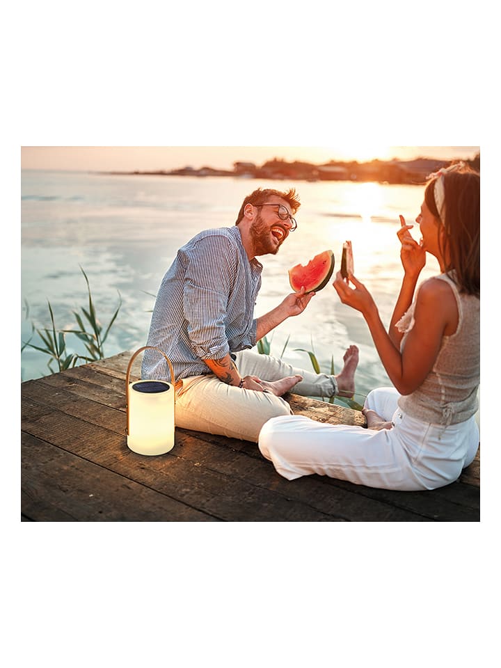 FH Lighting Lampa solarna LED w kolorze białym z funkcją zmiany kolorów - wys. 34 cm rozmiar: onesize