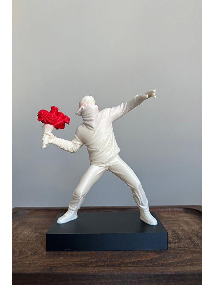 ABERTO DESIGN Dekoracja w kolorze biało-czarnym - 14 x 16,5 cm rozmiar: onesize