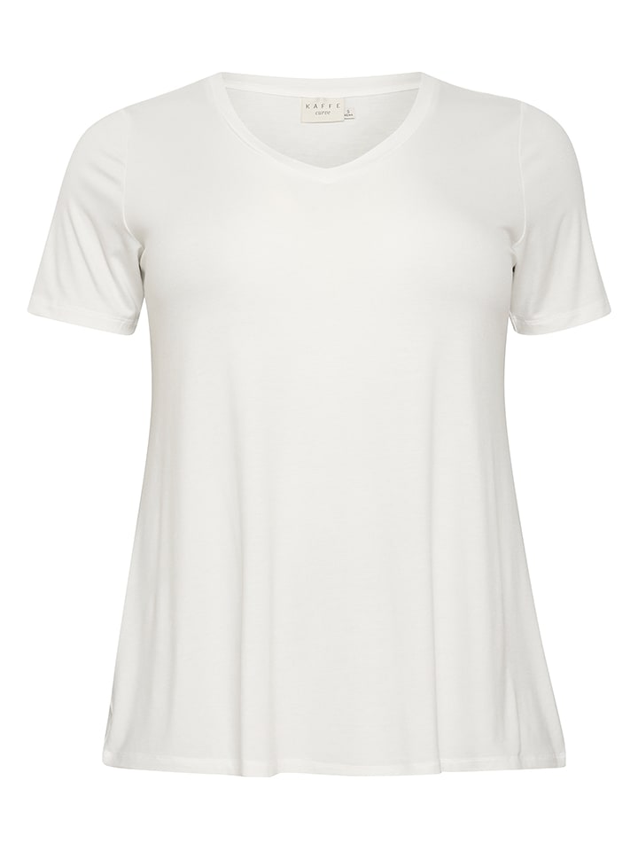 KAFFE curve Koszulka w kolorze białym rozmiar: M
