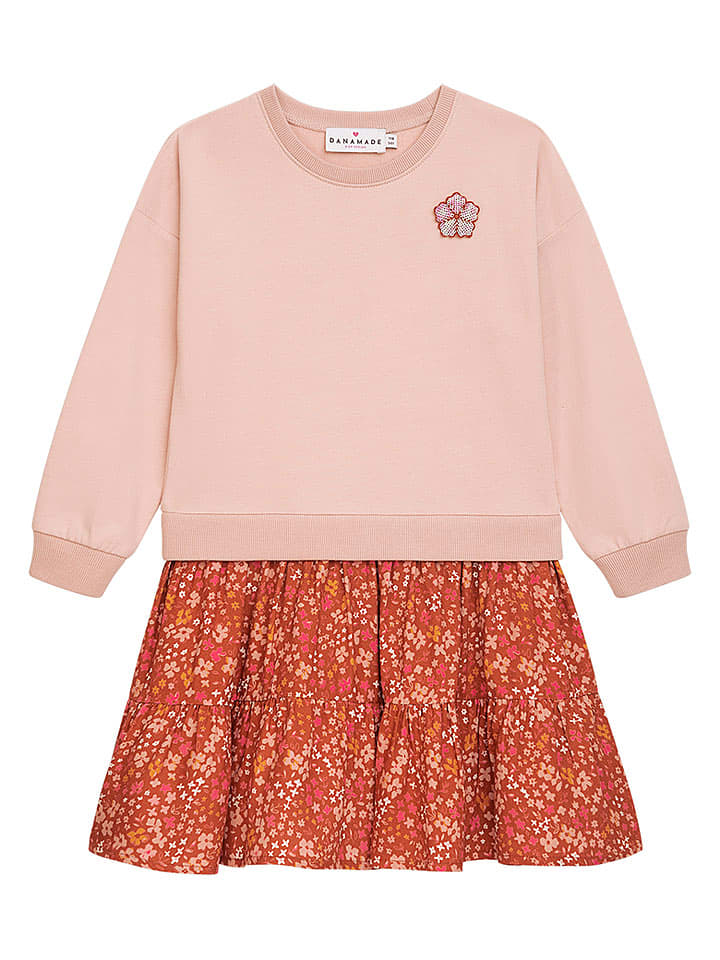 Danamade Sukienka "Ceren" w kolorze jasnoróżowo-pomarańczowym rozmiar: 122