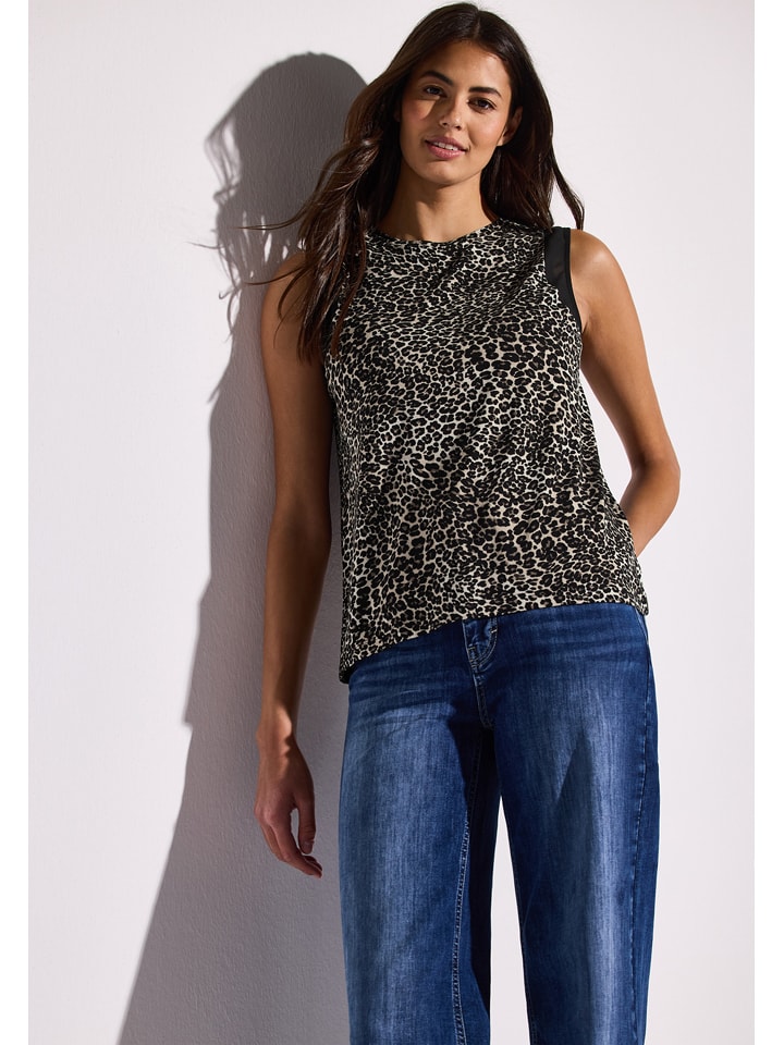 Street One Top w kolorze czarno-szarym rozmiar: 38