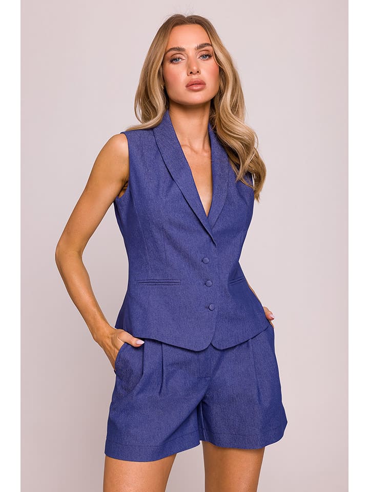 made of emotion Kamizelka garniturowa w kolorze granatowym rozmiar: L