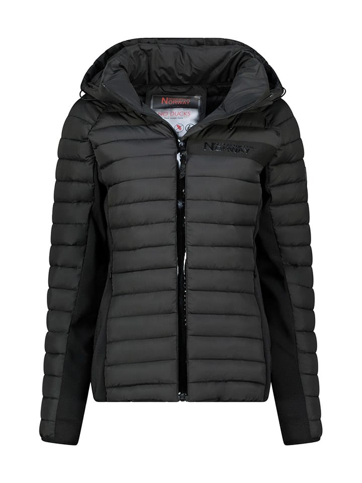 Geographical Norway Kurtka pikowana "Aretha" w kolorze czarnym rozmiar: M