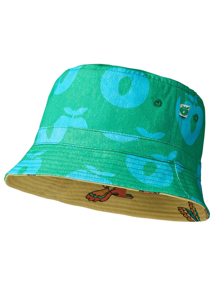 Småfolk Dwustronny kapelusz w kolorze żółto-turkusowym rozmiar: 54-56 cm