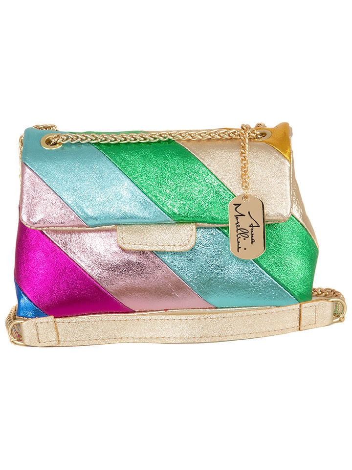 Anna Morellini Skórzana torebka "Bettina" ze wzorem - 22 x 19 x 8 cm rozmiar: onesize