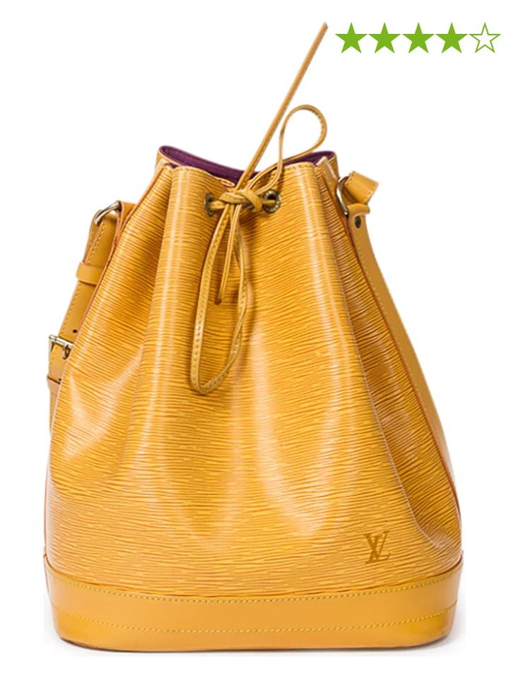 Louis Vuitton Skórzana torebka "Noe" w kolorze żółtym - 27 x 34 x 16 cm rozmiar: onesize
