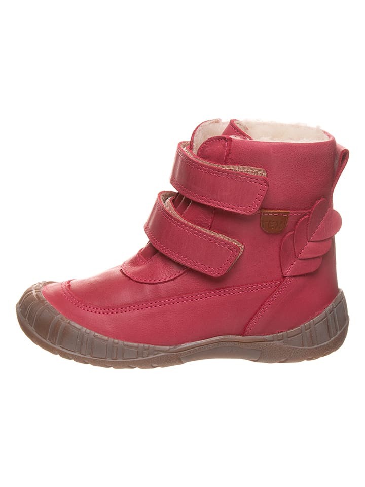 POM POM Skórzane botki zimowe w kolorze różowym rozmiar: 32