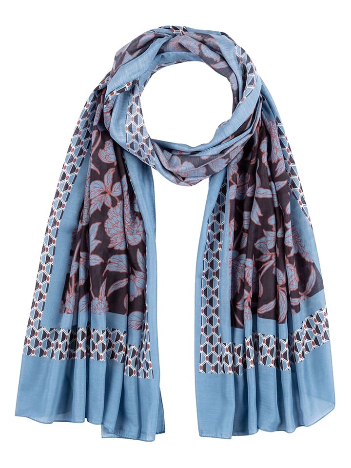 More & More Szal w kolorze niebiesko-brązowym rozmiar: onesize