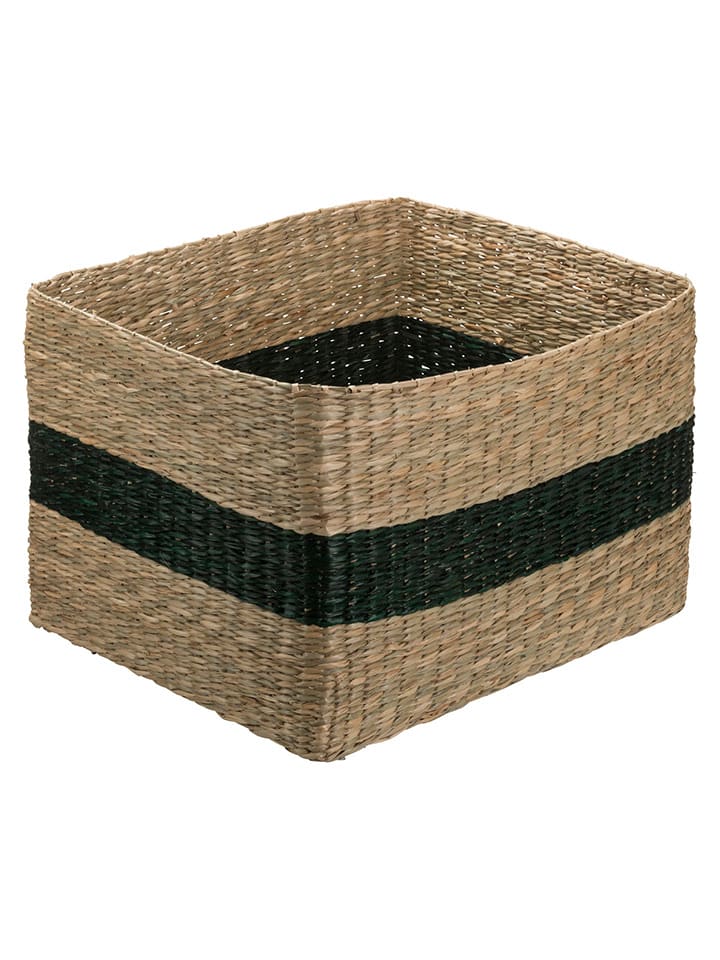 NHG Kosz w kolorze beżowo-zielonym - 35 x 22 x 30 cm rozmiar: onesize