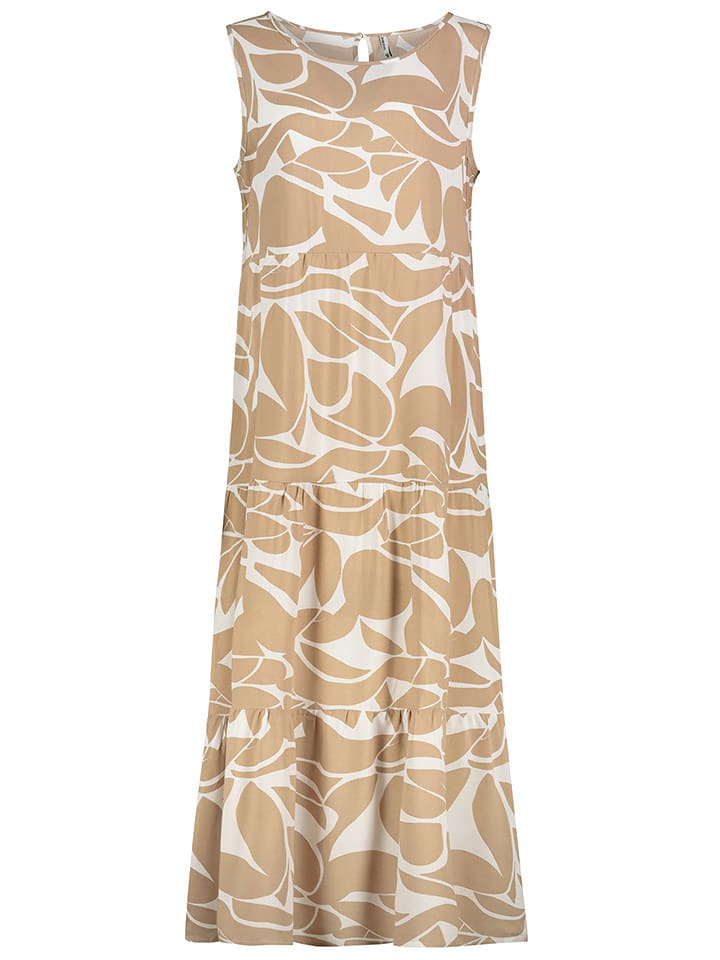 Sublevel Sukienka w kolorze jasnobrązowo-białym rozmiar: M