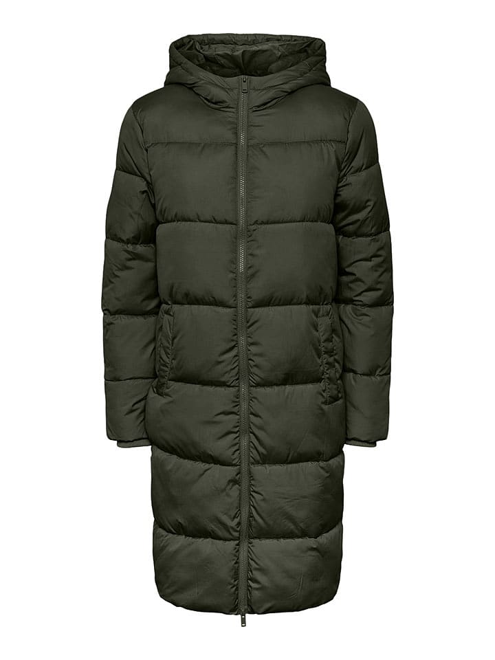 Pieces Płaszcz pikowany "Pcbee" w kolorze ciemnozielonym rozmiar: XS