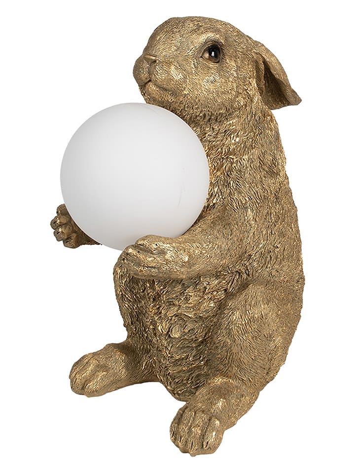 Clayre & Eef Lampa stołowa w kolorze złotym - 19 x 35 x 27 cm rozmiar: onesize