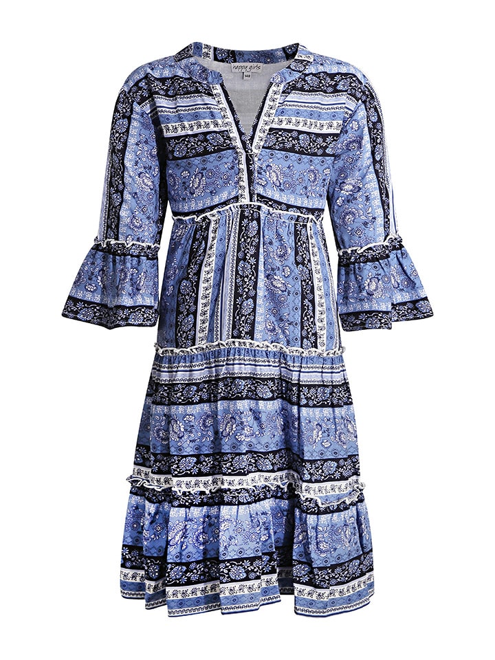 happy girls by Eisend Sukienka w kolorze niebiesko-białym rozmiar: 164