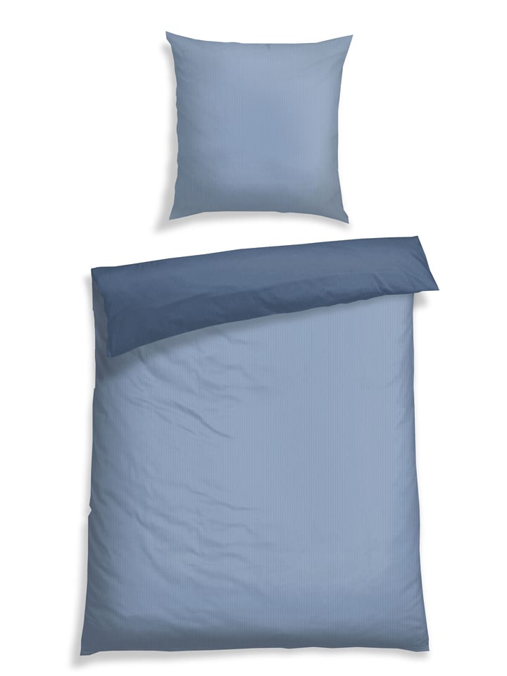 Schiesser Komplet pościeli renforcé "Silva" w kolorze niebieskim rozmiar: 135x200 cm