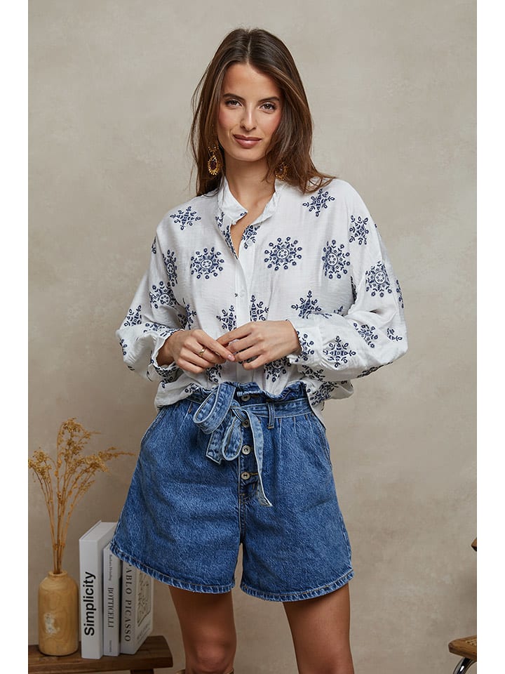 Plume Bluzka "Tidji" w kolorze białym rozmiar: S