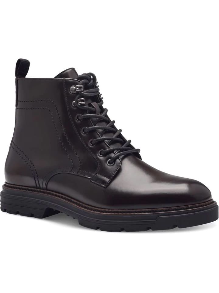 Tamaris Skórzane botki w kolorze ciemnobrązowym rozmiar: 42