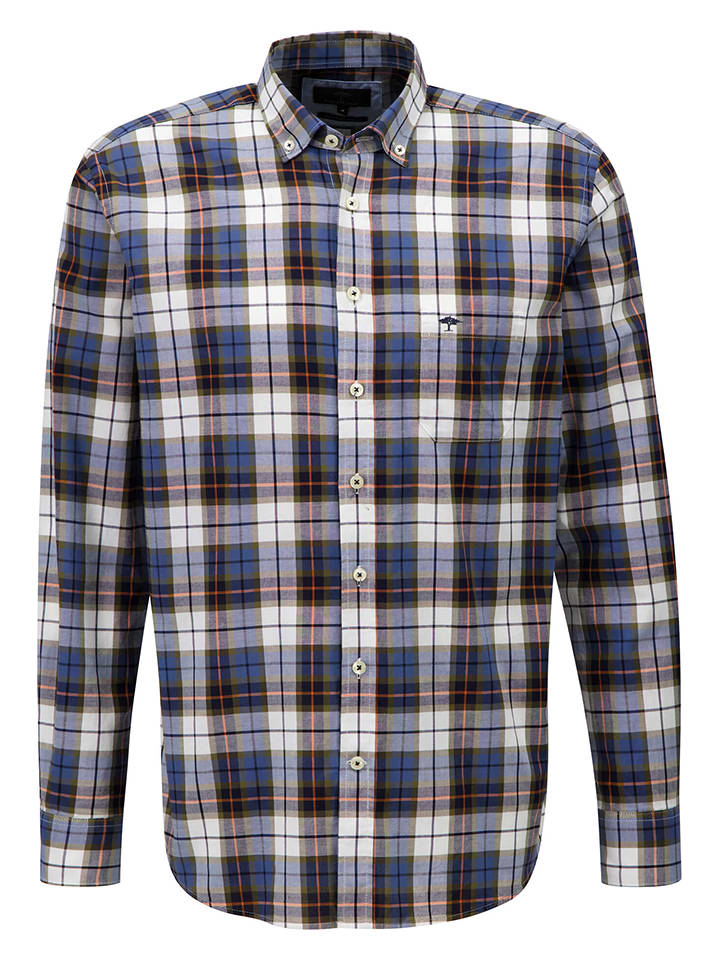 FYNCH-HATTON Koszula - Casual fit - w kolorze granatowo-białym rozmiar: L