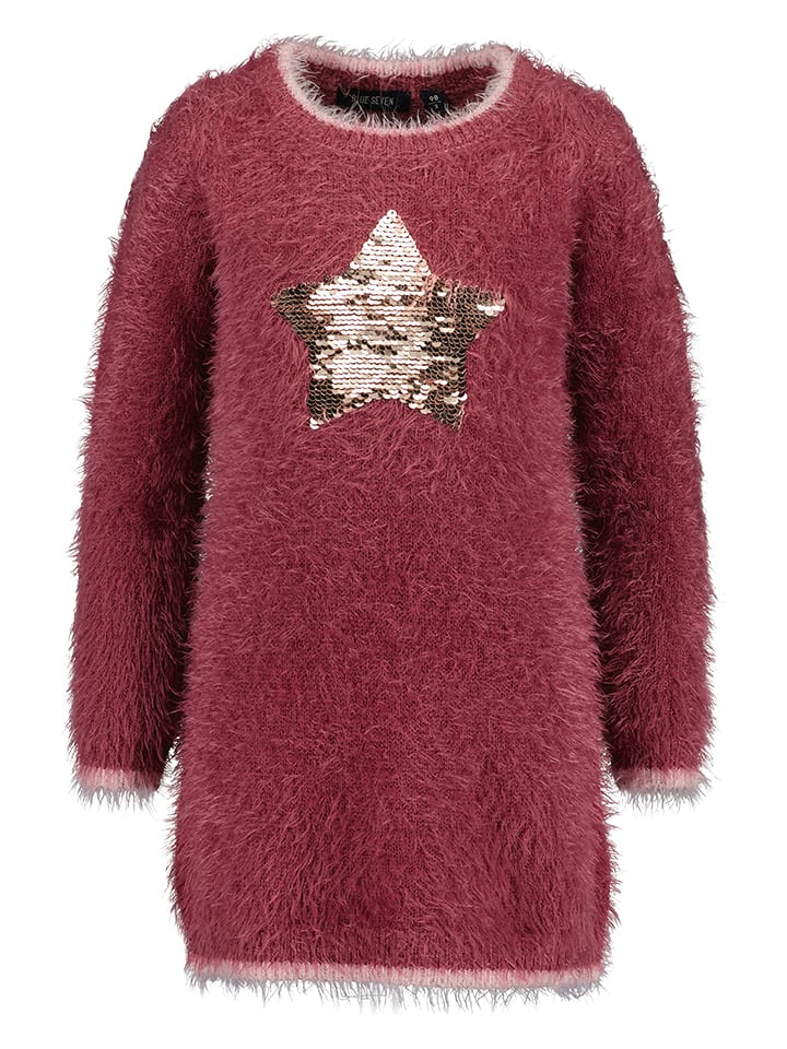 Blue Seven Sukienka dzianinowa w kolorze bordowym rozmiar: 92