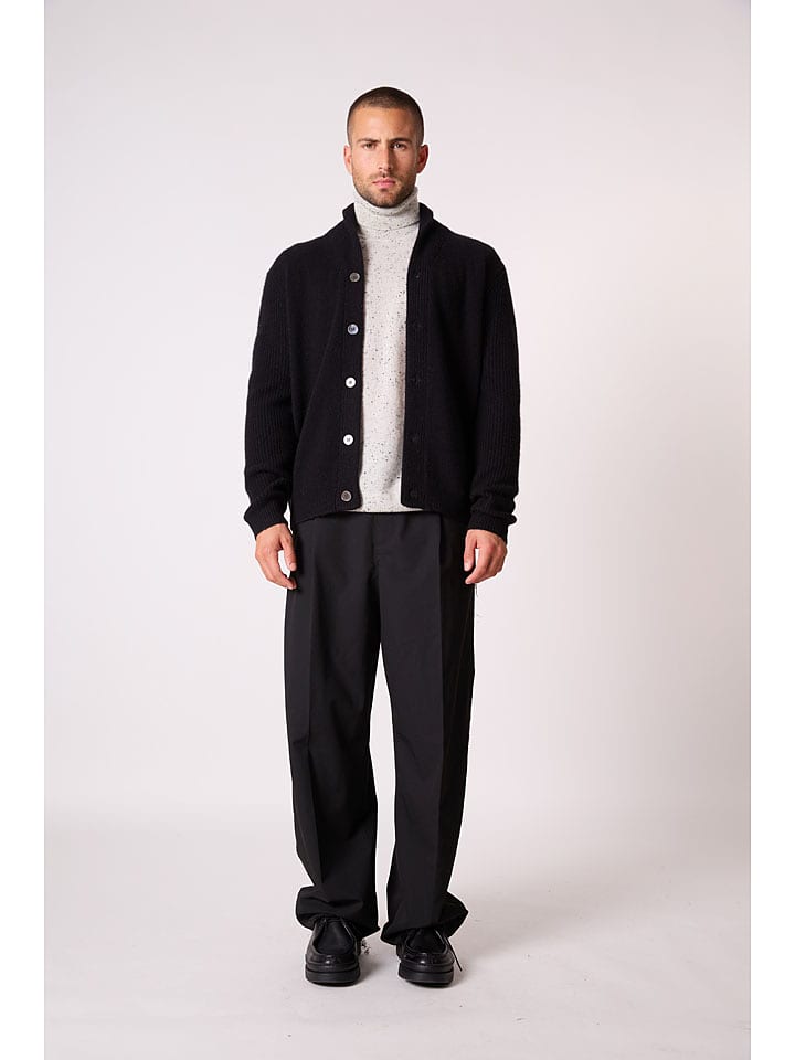 Perfect Cashmere Kaszmirowy kardigan "Gilmour" w kolorze czarnym rozmiar: XL