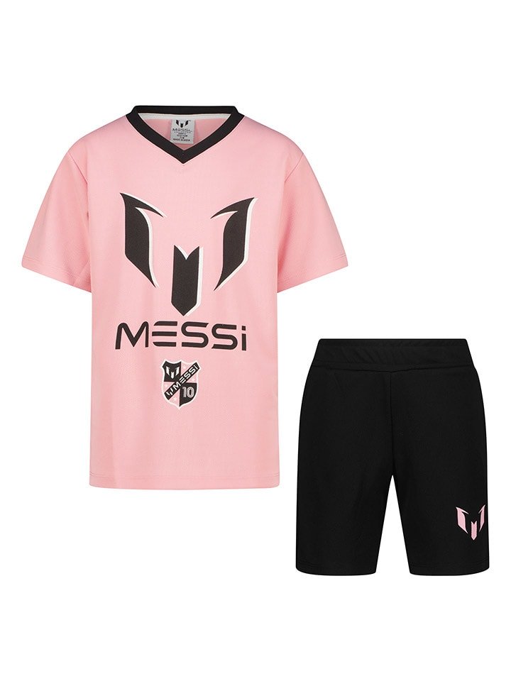 Messi Piżama w kolorze czarno-jasnoróżowym rozmiar: 164