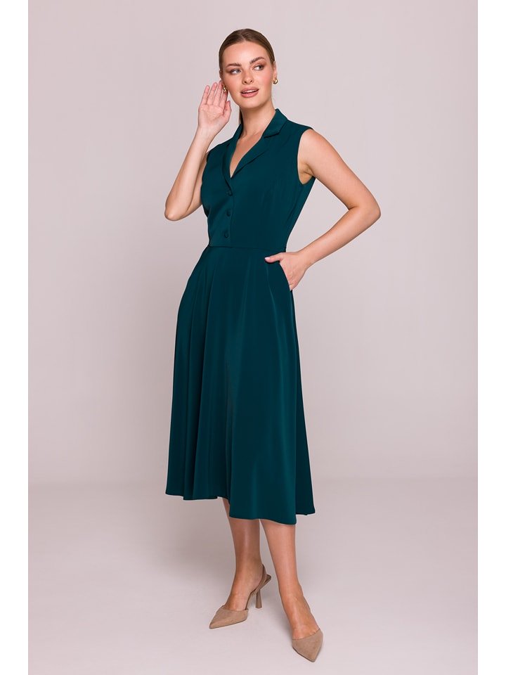 Stylove Sukienka w kolorze ciemnozielonym rozmiar: XL