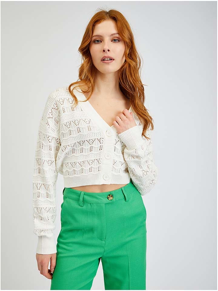 orsay Kardigan w kolorze białym rozmiar: M