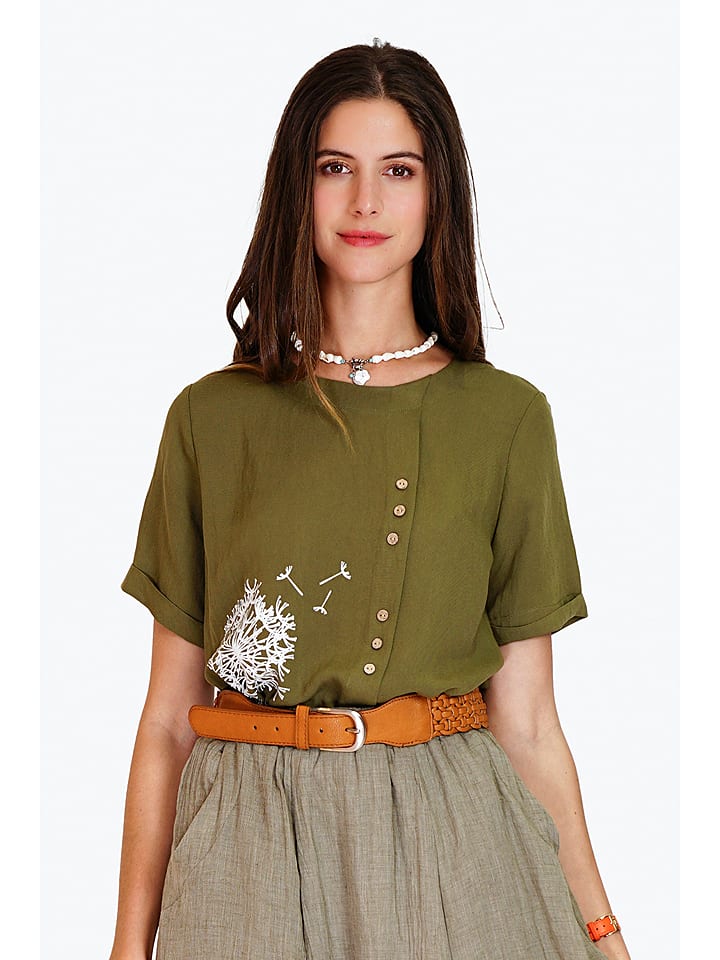 Le Jardin du Lin Koszulka w kolorze khaki rozmiar: 38