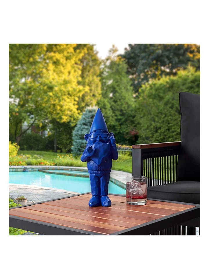 Garden Spirit Figurka dekoracyjna "Security" w kolorze niebieskim - wys. 33 cm rozmiar: onesize