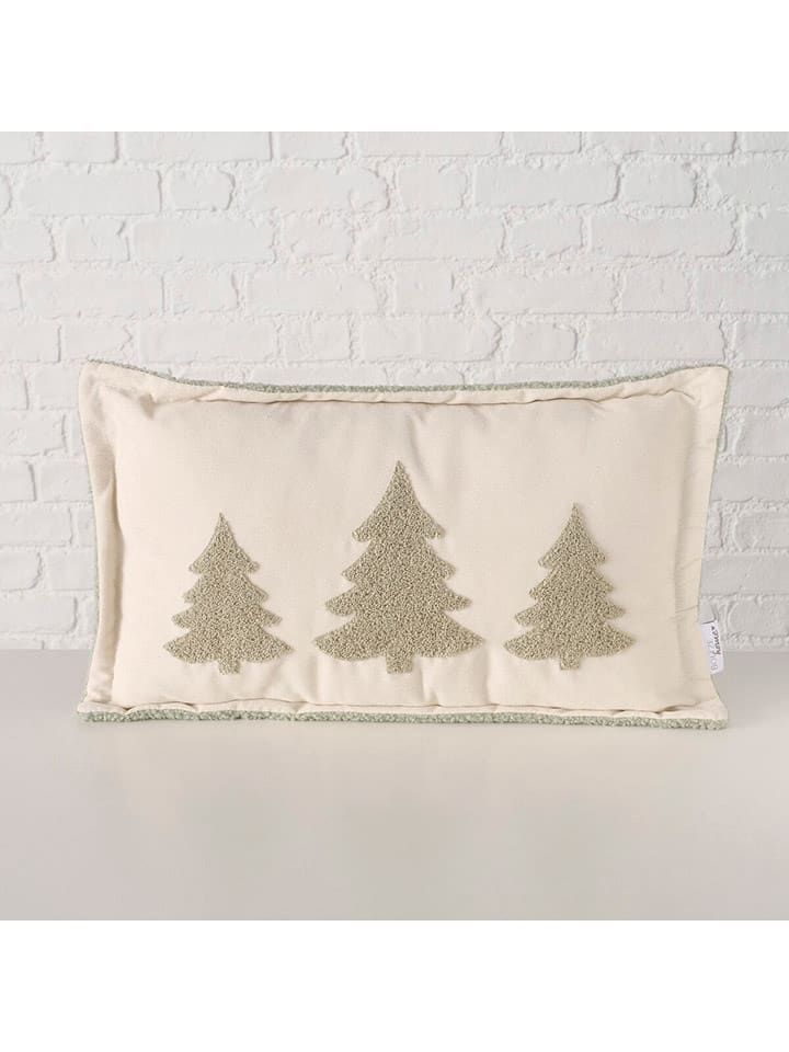 Boltze Poduszka "Nevio" w kolorze zielono-kremowym - 50 x 30 cm rozmiar: onesize