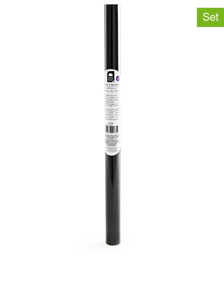 The Home Deco Kids Naklejki-tablice (2 szt.) w kolorze czarnym - 100 x 45 cm rozmiar: onesize