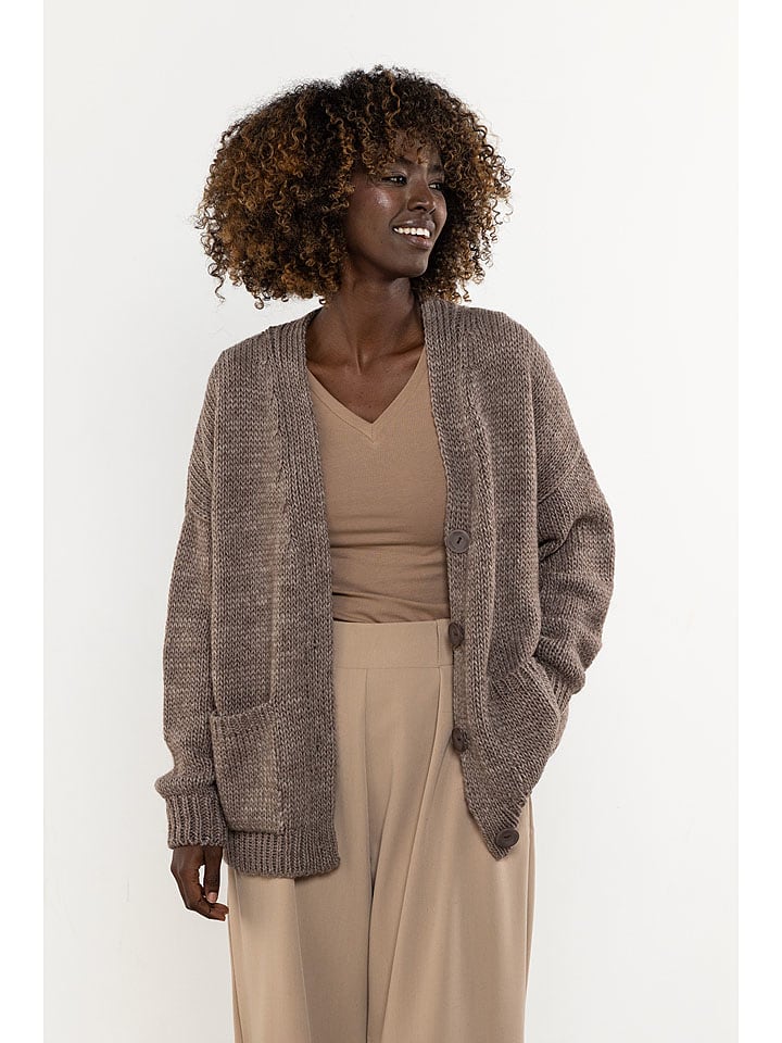 Awama Kardigan w kolorze beżowym rozmiar: S/M