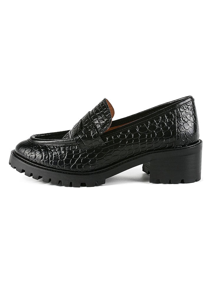 loft37 Skórzane mokasyny w kolorze czarnym rozmiar: 38