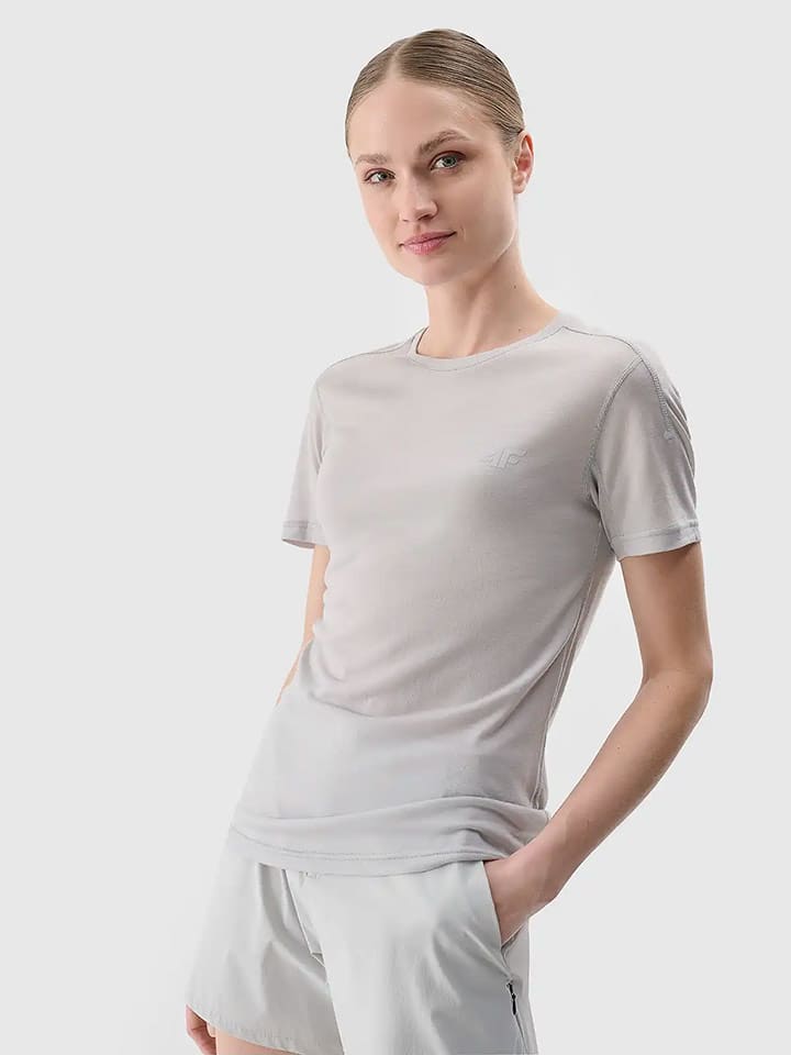 4F Koszulka sportowa w kolorze szarym rozmiar: S