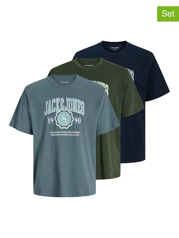 Jack & Jones Koszulki (3 szt.) w różnych kolorach rozmiar: XL