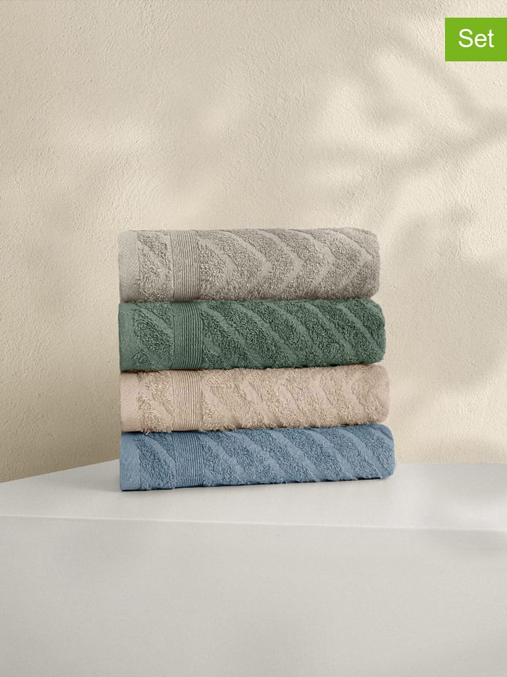 Elizabed Ręczniki (4 szt.) w różnych kolorach do rąk rozmiar: 50x90 cm