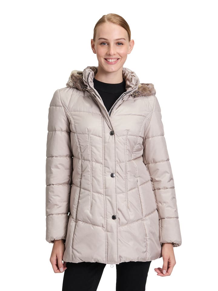 Betty Barclay Płaszcz pikowany w kolorze beżowym rozmiar: 46