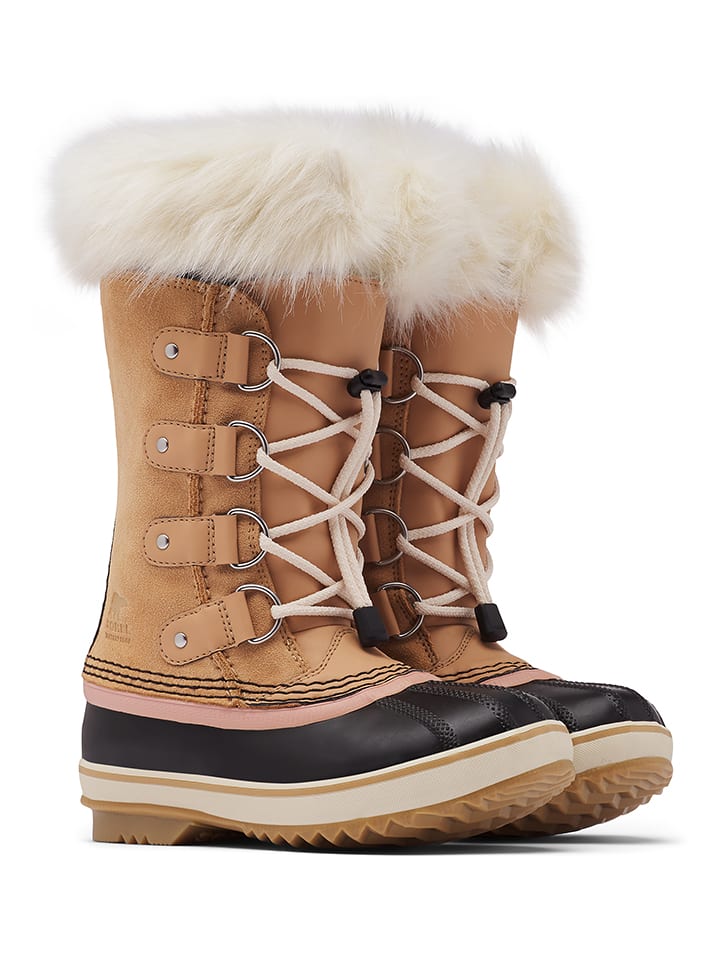 Sorel Skórzane kozaki zimowe "Joan Of Arctic" w kolorze jasnobrązowym rozmiar: 33