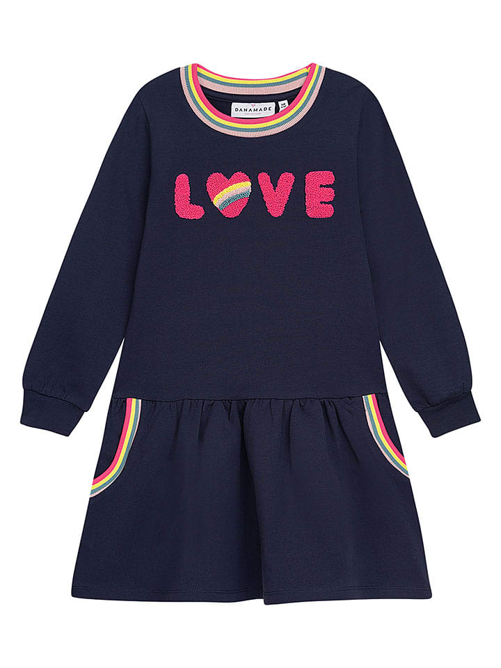 Danamade Sukienka "Elma" w kolorze granatowym rozmiar: 104