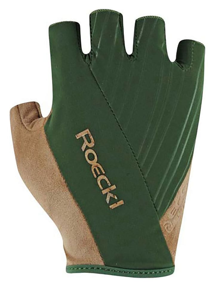Roeckl SPORTS Rękawiczki kolarskie "Isone" w kolorze oliwkowo-beżowym rozmiar: 7