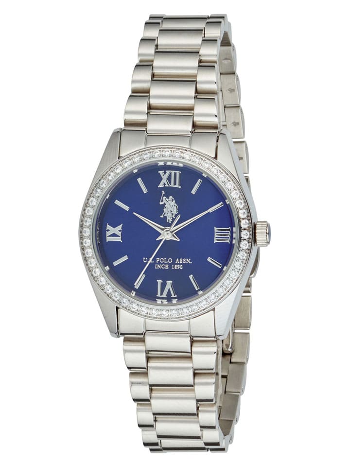 U.S. Polo Assn. Zegarek kwarcowy w kolorze srebrno-niebieskim rozmiar: onesize