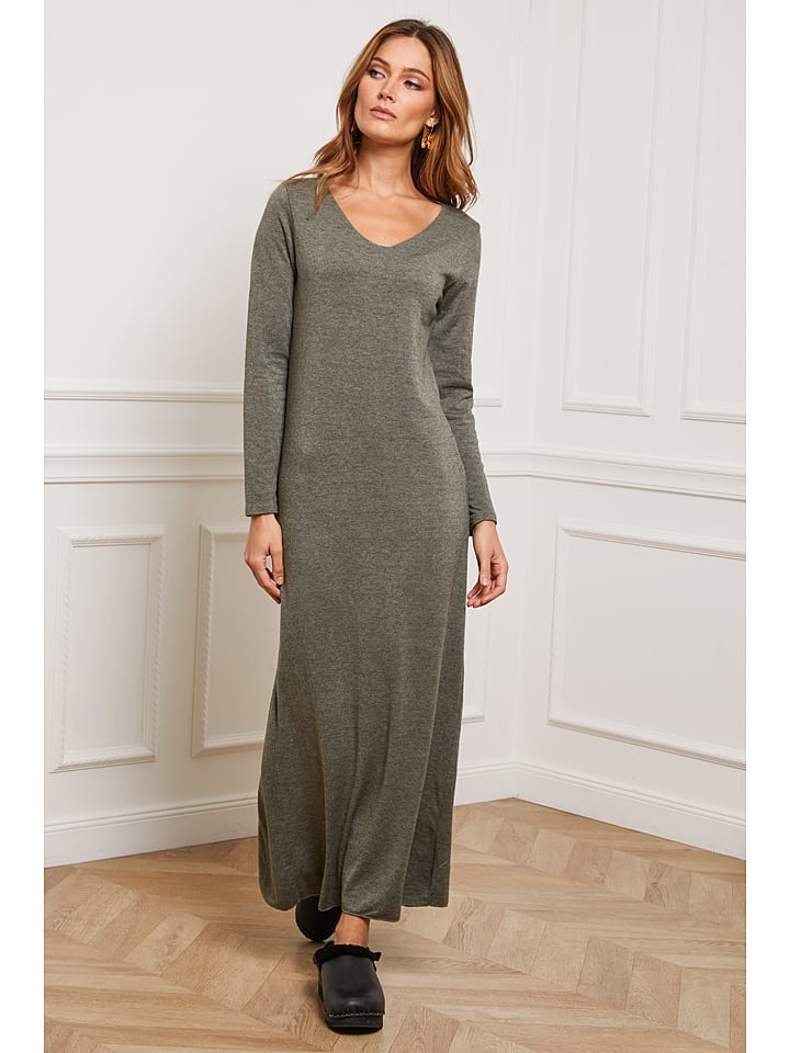 Joséfine Sukienka dzianinowa "Dovel" w kolorze khaki rozmiar: XL