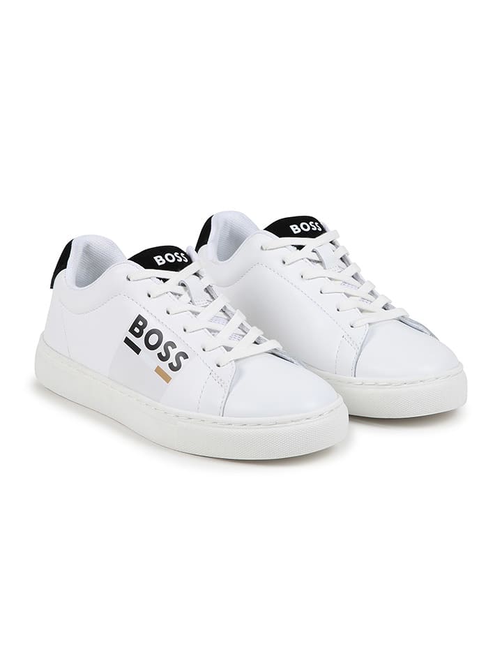 Hugo Boss Kids Skórzane sneakersy w kolorze białym rozmiar: 35