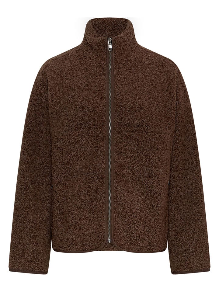 MOSS COPENHAGEN Kurtka pluszowa "Letha" w kolorze ciemnobrązowym rozmiar: XS/S