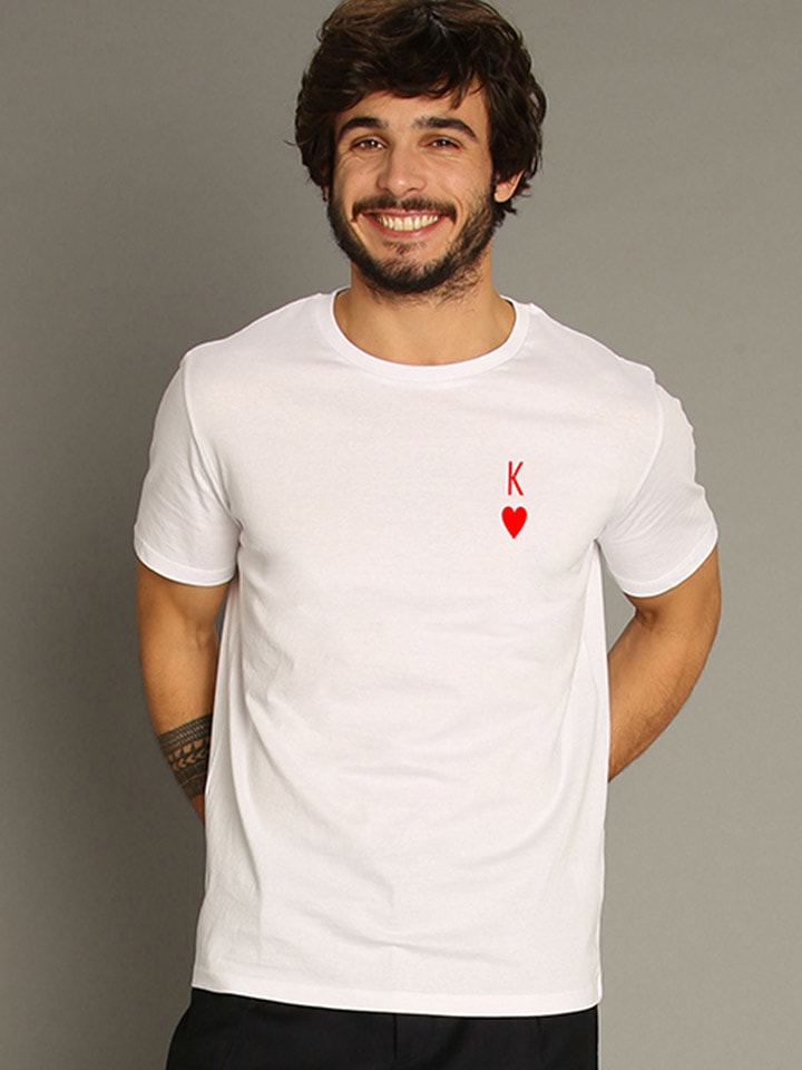 WOOOP Koszulka "King" w kolorze białym rozmiar: L