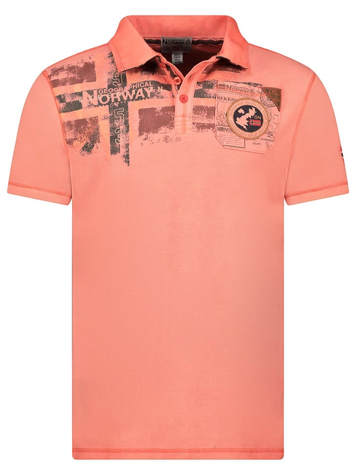 Geographical Norway Koszulka polo "Kimac" w kolorze pomarańczowym rozmiar: M